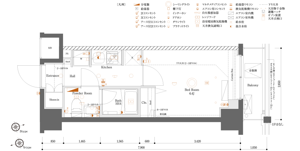 B·b·B’·b’type間取り