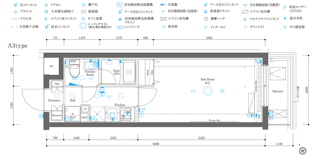 A3type間取り