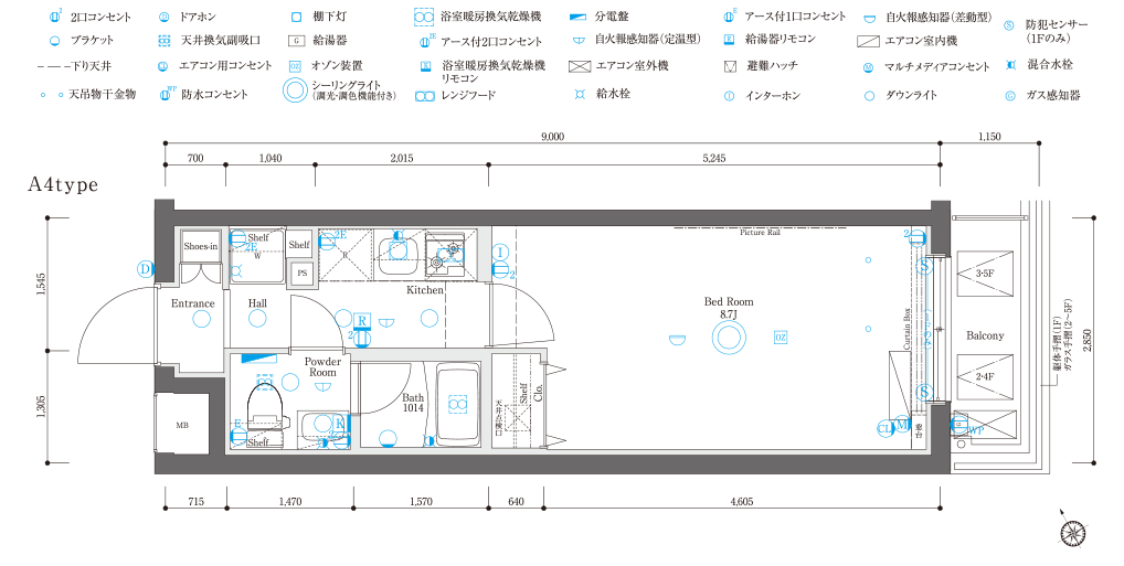 A4type間取り