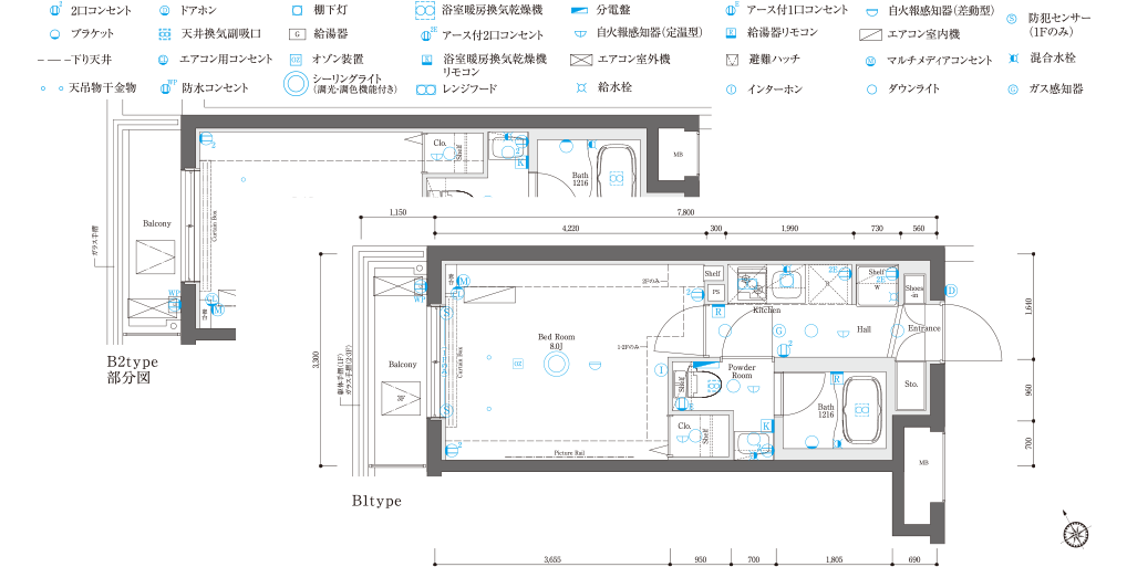 B1・B2type間取り