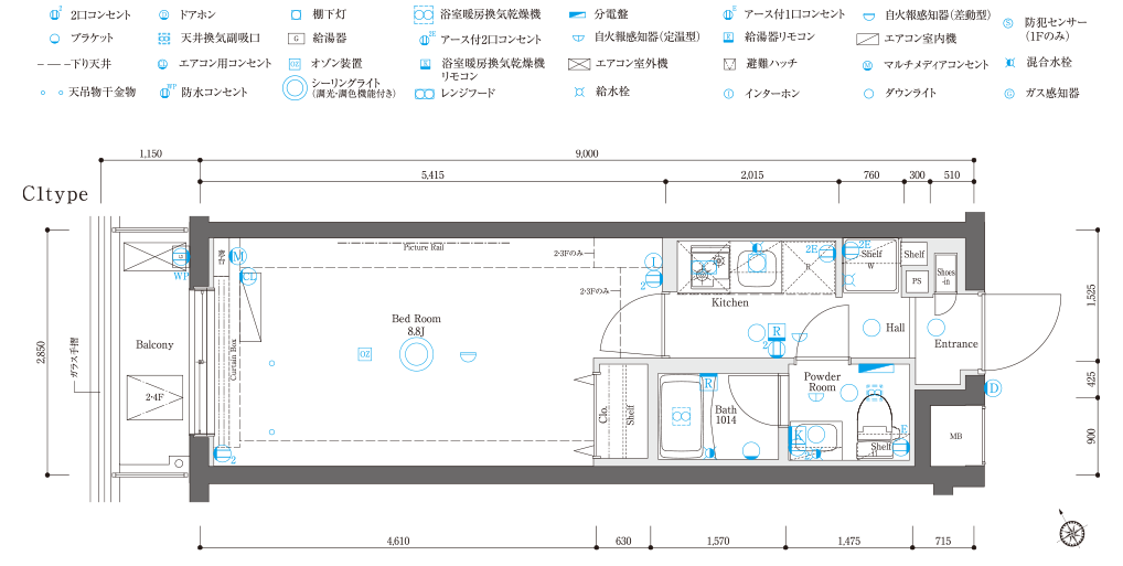 C1type間取り