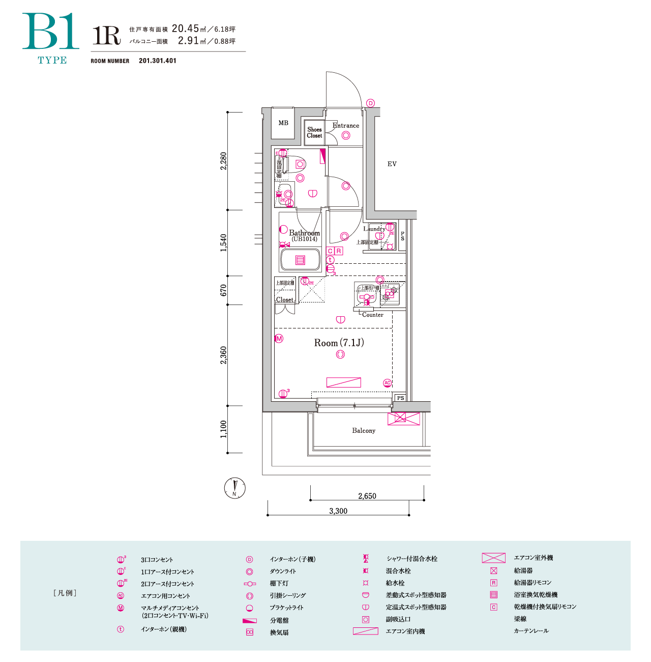 B1type 間取り