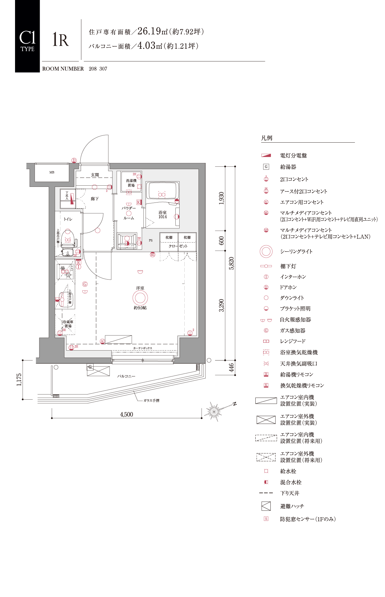 C1type間取り
