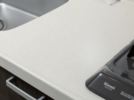 人造大理石のワークトップ